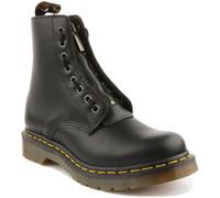 Dr Martens Femmes 1460 Pascal Zip Avant Jaune Couture En Noir Taille UK 3 - 9