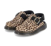 Dr. Martens JORGE 2 Mules pour femme en daim beige léopard, Light Tan., 41 EU