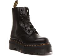 DR MARTENS Molly 6 Eye Épais Dentelle Plateforme Semelle Femmes Bottes en Noir 3
