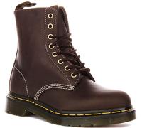 Dr Martens Pascal Wyomin Cuir 8 Œillet Dentelle Femmes Bottes en Marron 3 - 8