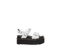 Dr. Martens - Sandales Plateforme Voss II Chain EN Cuir Vernis - Femme - Chaussures - Blanc - Taille: 41 EU