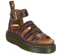 Dr. Martens Sandales plates CLARISSA QUAD RODEO 3 STRAP SANDAL DARK BROWN CLASSIC PULL UP in Marron 41