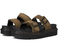 Dr. Martens Sandales unisexes Myles Black Brando, vert olive, 10 Women/9 Men
