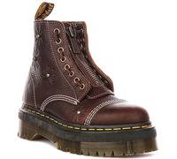 Dr Martens Sinclair Flower Botte à Lacets pour Femmes en Marron Foncé EU 36-42