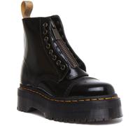 Dr Martens Végétalien Sinclair 8 Yeux Zippé Plateforme En Noir Taille EU 36-42