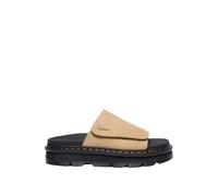 Dr. Martens - Zebzag Suede Platform Slide - Femme - Chaussures - Beige - Taille: 41 EU