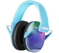 Dr.meter Casque Anti Bruit Enfant, SNR 27dB Enfant Facilement Réglable Pliable Cache-Oreilles pour Dormir étudier Tirer pour l’Autisme Feux d’Artifice Concert Bandeau Ciel Étoilé