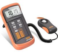 Dr.meter Luxmètre Numérique, Handheld Split Type 0-200,000 Lux Mesureur de Température Ambiante avec Capteur Rotatif 360º Haute Précision Réactions Rapides pour Lumière LED Plantes Photographie