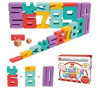 Dr. MUYA® Jouet Enfant 3 4 5 6 Ans, Jeux Montessori 3 Ans, Jeux Enfant 3 Ans, Jeux pour Enfants, Blocs de Construction des Nombres, Jeux de Construction, Jouets en Bois, Cadeau Enfant Fille Garcon