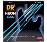 DR Strings – Jeu de cordes pour guitare basse NBB-45 – Hi‑Def Neon Blue, Medium 45-105