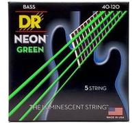 NGB5-40 - Hi-Def Neon - Green, jeu guitare basse, 5 cordes Light 40-120
