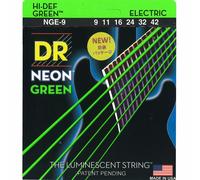 DR Strings – Jeu de cordes pour guitare électrique Neon Lite NGE9 09-42 Vert