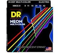 DR Strings – Jeu de cordes pour guitare électrique MCE-9 Hi-Def Neon Multi-color Light 9-42