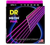 DR NPA-11 - Hi-Def Neon - Pink, jeu guitare acoustique, Custom Light 11-50