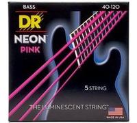 NPB5-40 - Hi-Def Neon - Pink, jeu guitare basse, 5 cordes Light 40-120