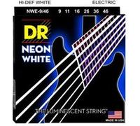 DR Strings Jeu de cordes pour guitare électrique E NEON NWE blanches 9-46