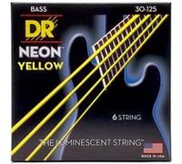 DR NYB6-30 - Hi-Def Neon - Yellow, jeu guitare basse, 6 cordes Medium 30-125