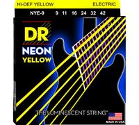 DR Strings – Jeu de cordes pour guitare électrique NYE-9 Jaune néon 09-42
