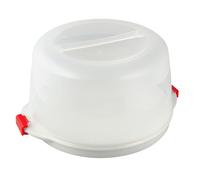 Dr Oetker 1013 Boite De Transport Gâteau, Boite À Gâteau Transparente, Boite Gâteau, Boîte De Conservation Pour Gâteau, Boîte À Gâteaux Ronde, Plastique, Blanc, 38,5 X 19 Cm