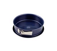 Dr.Oetker 1100 Moule à manqué à charnière de 26 cm étanche, moule à charnière fond en émail renforcé, Acier, Email, Bleu, 26 cm