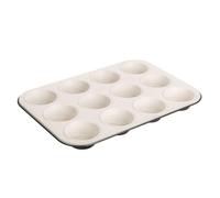 Dr. Oetker 123456 Moule à muffins, moule anti-adhésif avec revêtement premium Exclusive Anthracite/Crème Acier 38,5 x 26,5 x 3 cm