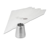 Lot de 4 poches à douille et embout flocon de neige en inox Baker Edition Dr. Oetker