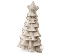 Dr Oetker 1392 Moule à motif sapin de Noël, Moule à forme spécifique, Moule arbre de Noël, Argenté, Fonte d'aluminium, 500ml, 27,5x7,5cm