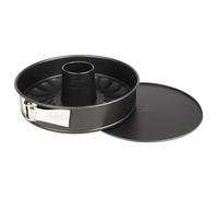 Dr Oetker 1432 Moule à manqué, Moule à savarin, Moule à gâteau, Moule rond, Moule à charnière, Acier inoxydable, Revêtement antiadhésif, Noir, 26 x 6,5 cm