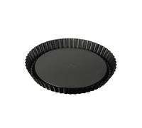 Dr. Oetker 1449 Moule à tarte, Moule à tarte renversée, Moule à gâteau, Moule à gateau, Tarte renversée, Acier inoxydable, Noir, 28 cm x 3,5 cm
