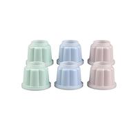 Dr. Oetker 1799 Lot de 6 moules à Pudding, Moule à flan, Moule avec couvercles, Mini Moule, Moule à gâteau Individuel, Plastique, Rose/Vert/Bleu, 6,3 x 7,5 cm