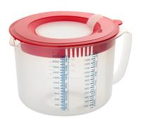 Dr Oetker 1803 Verre Mélangeur Et Doseur 2,2 Litres, Verre Mesureur, Verre Doseur Pâtisserie, Verre Gradué, Plastique, Blanc, Rouge, 2,2 Litres