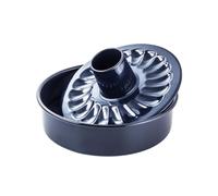 Dr. Oetker 2365 Moule gateau rond à double fond, moule à manqué avec fond à savarin, moule a gateau rond, moule a brioche, moule gâteau, moule rond, Acier, Emaille, 28 cm
