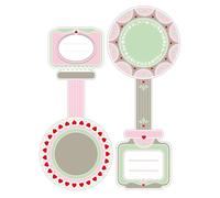 Dr Oetker 3223 Étiquette confiture, Étiquette conserve, Étiquette bocaux en verre, Étiquette pot de confiture, Étiquette de scellement, Lot d’étiquettes, Vert, Rose, Marron, Blanc