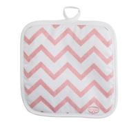 Dr Oetker 4634 Manique de cuisine, Manique cuisine rétro, Manique pour four, Manique de cuisine anti-chaleur, Manique pour plats chauds, Coton, Rose pâle, Blanc, Gris, Dimensions 20 cm x 20 cm