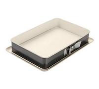 Dr. Oetker 4861 Moule à gâteau rectangulaire avec charnière, moule charniere, plat a lasagne rectangulaire, moule à charnière, moule rectangulaire, Acier, Céramique, 38 x 25 x 7 cm