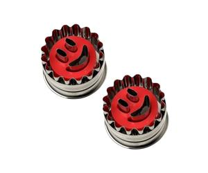 Dr Oetker 9306350 Emporte-pièce poussoir pour biscuit linzer, emporte piece patisserie, emporte piece biscuit, cookie cutter, tampon smiley, ustensile patisserie, Acier inoxydable, 5 x 4 cm