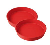 Dr oetker 9922650 Moule a gateau rond en silicone de 26 cm, moule gateau rond, moule gâteau silicone, moule rond, moule à gâteau rond, moule à manqué, Silicone, Rouge, 26 cm