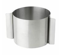 Dr. Oetker Anneau à Dessert et à Gâteau Ustensile de Cuisine Professionnel, Ustensile de Cuisine Réglable de 10 à 18 cm, Accessoires de Cuisson pour Couper ou Remplir les Gâteaux, Ustensiles de