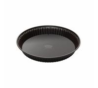 Dr. Oetker Back-Edition Quiche-/ Tarteform mit Emaille-Hebeboden und Antihaft-Ring, Quiche Form, Backform, Kuchenform, Stahlblech, Braun, Ø 28 cm, 4705