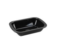 Dr. Oetker Back-Idee Creative - Plat à dessert et à gratin en émail de qualité supérieure - 28,5 x 21 x 6,5 cm - Résistant à la chaleur jusqu'à 400 °C - Compatible induction - Noir