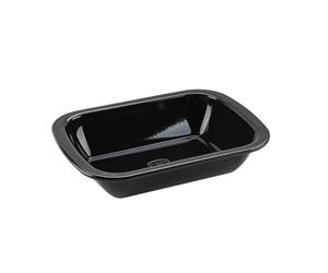 Dr. Oetker Back-Idee Creative - Plat à dessert et à gratin en émail de qualité supérieure - 28,5 x 21 x 6,5 cm - Résistant à la chaleur jusqu'à 400 °C - Compatible induction - Noir