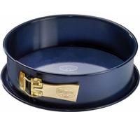 Dr. Oetker Back-Liebe Emaille Springform mit Emaille-Servierboden und Antihaft-Ring, Spring Form, Backform, Kuchenform, Stahlblech Antihaft-Beschichtet, Blau, Ø 28 cm, 1101