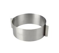 Dr. Oetker 1619 cercle a patisserie réglable en inox, cercle cuisine de 16 à 30 cm, cercle a patisserie 30 cm, cercle patisserie reglable, Acier inoxydable, 16 à 30 x 8 cm, Gris