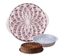 Dr. Oetker Creative Mandala Moule rond en fonte d'aluminium de qualité supérieure - Diamètre : 26 x 55 cm - 2000 ml - Revêtement antiadhésif sans PFAS - Or rose - Résistant à la chaleur jusqu'à +230