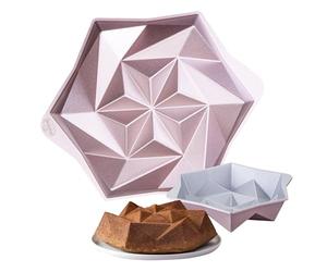 Dr. Oetker Creative Moule rond origami - Ø 28 x 7 cm, 2000 ml, moule de cuisson de qualité supérieure en or rose, revêtement antiadhésif sans PFAS, parfait pour des kouglofs uniques, résistant à la
