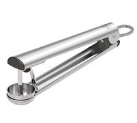 Dr. Oetker Dénoyauteur de cerises professionnel, dénoyauteur de cerises en acier inoxydable, dénoyauteur de cerises avec mécanisme de fermeture (couleur : argent), quantité : 1 pièce