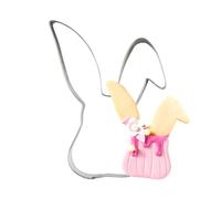 Dr. Oetker Emporte-pièce en forme de tête de lapin - Accessoire de cuisson parfait pour Pâques - 80 x 63 x 25 mm - Fer blanc étamé - Nettoyage à la main - Design doré - Argenté