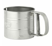 Dr. Oetker Kitchen Tools Classic Einhand-Mehlsieb Metall, Mehl Sieb, Seiher, Küchensieb, Weißblech, Silber, Ø 10.5 cm, 2402