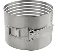 Dr. Oetker Kitchen Tools Stainless Steel Tortenboden-Schneidehilfe, mit Führungsschienen, zum Gleichmäßigen Schneiden von Torten, Verstellbar, Küchenhelfer, Edelstahl, Ø 18-20 cm, 1911