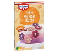 Dr. Oetker Lot de 11 x 6 grandes fleurs en pâte d'amande avec sucre décoratif - Diamètre : 4 cm - Pour décorer gâteaux, gâteaux et cupcakes - Décoration de gâteau florale en rose, violet et rouge